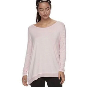 GAIAM pink nirvana drop shoulder yoga tunic